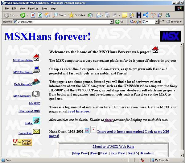 MSX Info pages