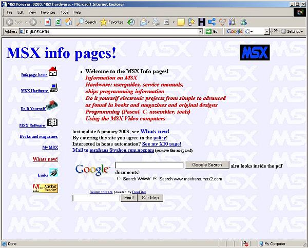 MSX Info Pages