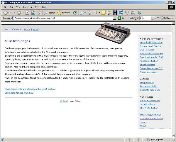 MSX Info Pages