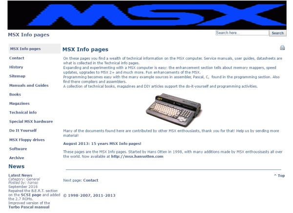 MSX Info Pages